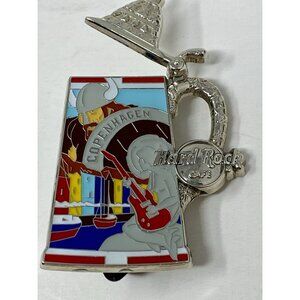 Hard Rock Cafe Copenhagen Pin Beer Stein Lid Opens Denmark Collectors Pin